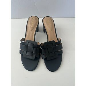 Lauren Ralph Lauren Whitnee Slide On Sandal Heels Black Size 8.5